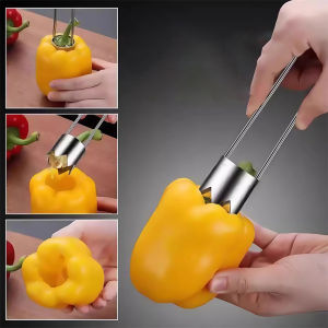 Fantic Stainless Steel Fruit Core Remover Apple Pear Bell Peppers Pitter Extractor Tool Versatile Vegetable Core Puller Kitchen Gadgets