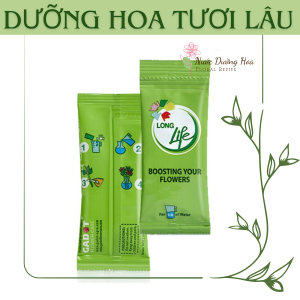 Dưỡng Hoa Tươi Lâu Longlife Gói 5gr Giúp Hoa Lâu Tàn Nở Bông To Không Bị Hôi Nước Hạn Chế Héo Hoa.