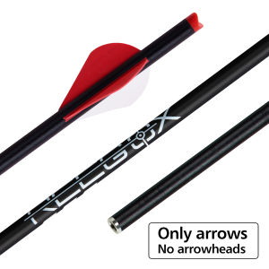 MYRRTE 20 inch 12Pcs ID7.65mm Pure Carbon Fiber Arrows For Competition Training (Without Arrow)