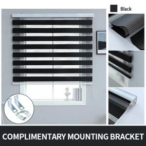 Modern Korean Blackout Blinds Venetians Duo Roller Blinds For Window Room/Office Decoration 180X160CM