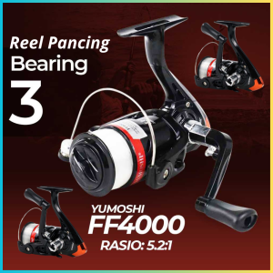 TERLARIS PENGIRIMAN CEPAT COD YUMOSHI Reel Pancing Spinning 3 Ball Bearing 5.2:1/REEL pancing power handle mini full besi daiwa murah kuat laut kuat shimano ryibi/alat gulungan pancing kecil pancing laut tegak/gulungan pancing besi murah bagus canggih