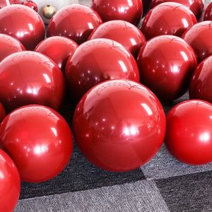 🇸🇬🔥SG STOCK🔥 Fast Delivery | High quality 10Pcs / 20Pcs / 100Pcs Ruby Red Color Latex Balloons Wedding Birthday Party Decoration