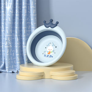 2 sets of 3 newborn baby products foldable washbasin cartoon wash PP for baby small basin buttocks