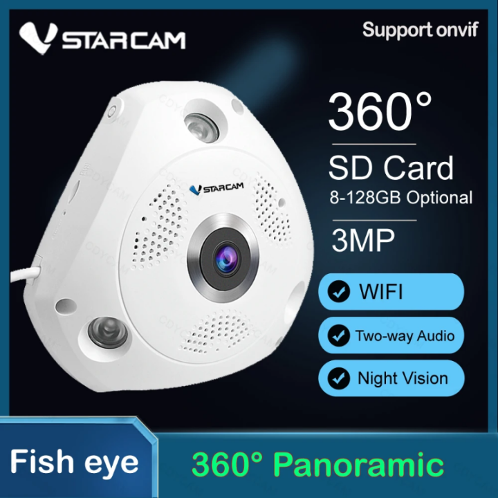Vstarcam 360 Degree Panoramic Wifi Camera 3MP FIsheye IP Camera 3D
