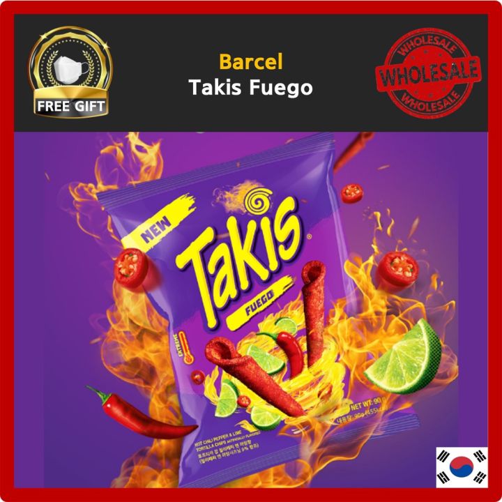 [Barcel] Addictive Snacks-! Takis Fuego Hot Chili Pepper Lime Tortilla ...