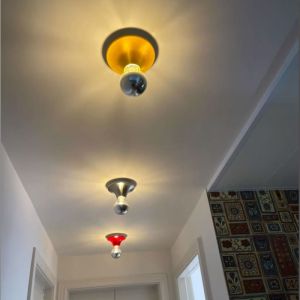 DYJKOUG Nordic Design Retro UFO Wall Lamp Vintage Style Medieval Inspired Decorative Wall Light Aisle Entrance Nostalgic Decor Bedside Lamp Bedroom Lighting