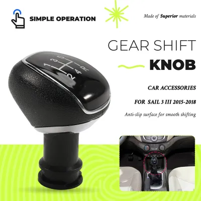 【Latest model】Gear Shift Knob Replacement 5-Speed Manual for Sail 3 III 2015-2018 Car Upgraded Shifter Handle Accessory
