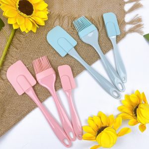 Bộ phới bột (cây vét bột) và chổi quét dầu silicon chịu nhiệt 3 chi tiết
