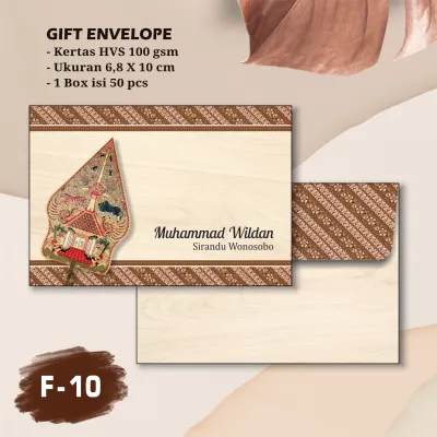 Amplop Kondangan Sumbangan Motif Batik Wayang Isi 50 PCS