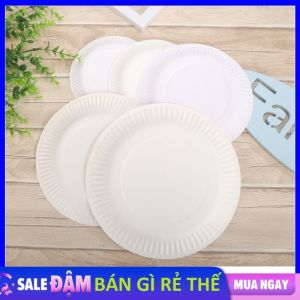 Set 50 Đĩa Nhựa Dùng 1 Lần 15Cm/ 23Cm - Dĩa Nhựa Ăn Bánh Sinh Nhật - Combo 50 Dĩa Nhựa Đựng Thức Ăn Đựng Trái Cây Hình Tròn Dùng 1 Lần Tiện Lợi