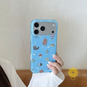 For iPhone 17 Pro Max Case TPU Cartoon Animal Phone Case For 16 15 Cover Aesthetic Korean Cute