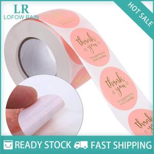 LF Wholesale✨Flash Sale ✨ 500pcs Thank You Round Sticker Scrapbook Letter Handmade Stickers Seal Labels Stickers Wedding Gift Flower Decoration