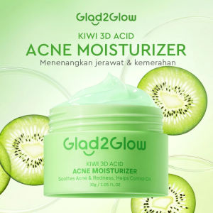 Glad2Glow Kiwi 3D Acid Acne Moisturizer Pelembab Wajah Jerawat Day & Night Cream Skincare