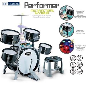 Bộ trống đồ chơi kèm đàn cho bé cỡ lớn nhiều chức năng BBT GLOBAL Q531A
