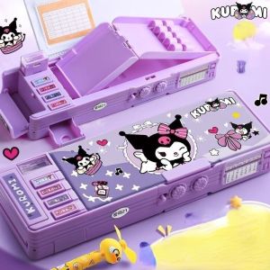 Sanrio Kuromi Cinnamoroll Melody Password Pencil Case Pensel Box Bag Stationery Gift for Kids