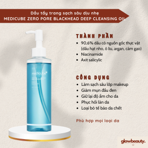 Dầu tẩy trang 205ml sạch sâu dịu nhẹ Medicube ZERO PORE BLACKHEAD DEEP CLEANSING OIL