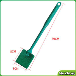 Nexlent Double-Sided Aquarium Fish Tank Algae Cleaning Brush with Non-Slip Long Handle
