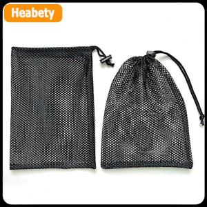 【2-3 days delivery】 Black White Durable Mesh Drawstring Bag Storage Pouch Multi Purpose Home Travel Outdoor Activity Laundry Bag Stuff Sack