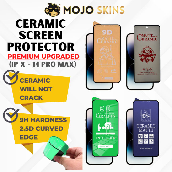 Ceramic Tempered Glass Screen Protector Matte Privacy iP 14 Pro