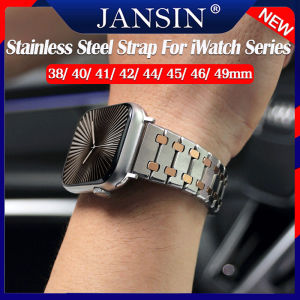 Dây đeo đồng hồ thay thế Dây Đeo Inox cho Apple Watch Ultra 2 49mm iWatch series 10 9 8 7 6 se 5 4 46mm 45mm 41mm 44mm 40mm 42mm 38mm Miếng dán bảo vệ màn hình