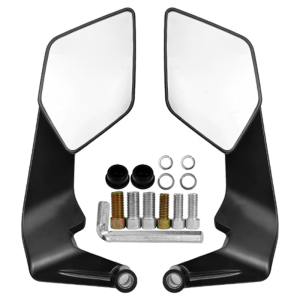 Xe Máy góc nhìn rộng gương chiếu hậu lật có thể chỉnh góc nhựa Vật liệu kính nhanh thông dụng gắn kết cho an toàn đường bộ