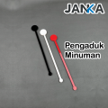 JANKA Pengaduk Minuman Susu Teh Kopi Stick Stirer Akrilik Adukan Minuman Bartender Cooktail Pick Stirer Cooktail Warna Merah Hitam Putih Bahan Tebal 4mm Panjang 20cm. 