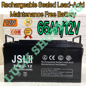 JSL II Brand 65Ah TF65-12 12V 65Ah/20HR For UPS/Solar/ Toycar Valve Rechargeable Sealed Lead-Acid Battery