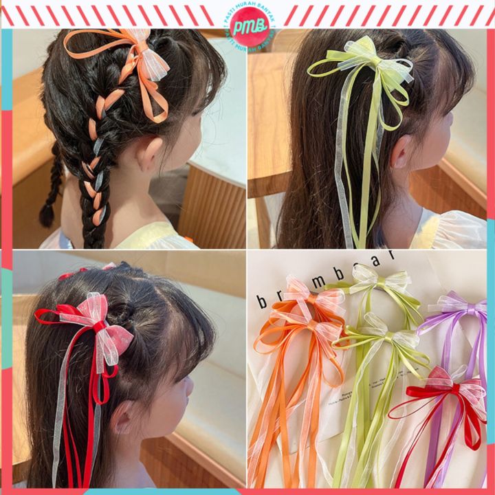 Jepit Rambut Wanita Kekinian Style Korea Pita Untuk Wanita Ikat Rambut Pita Panjang ala Korea Aksesoris Rambut Import | Lazada Indonesia