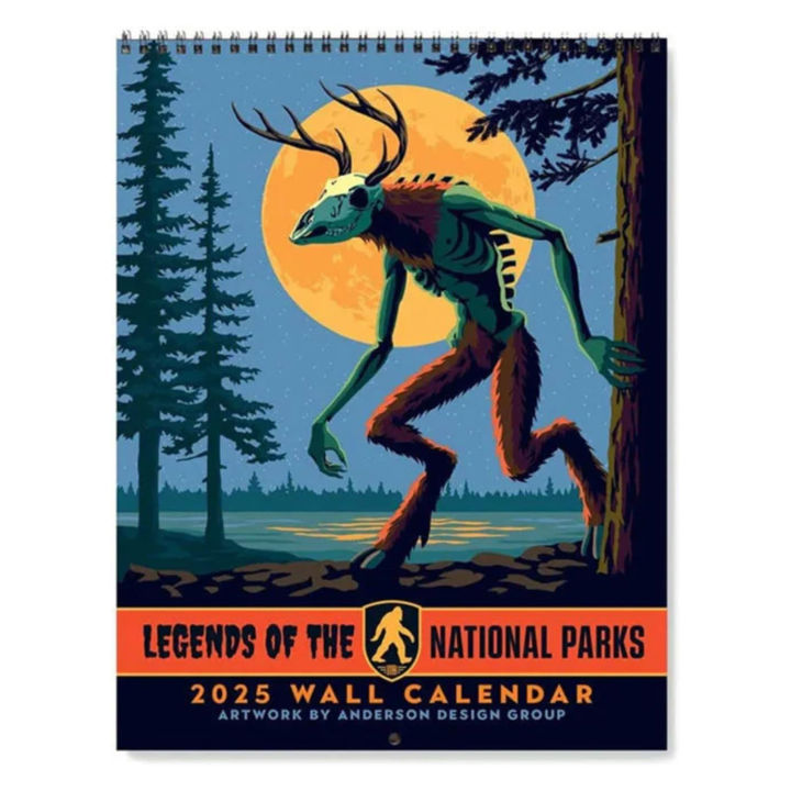 rego001 Monthly Story Calendar 2025 National Park Legends Wall Calendar