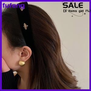 fufeng Retro Tóc Hoop Tính Khí Bee Tóc Rộng Hoop Hairbands Cho Phụ Nữ Cô Gái Pháp Đa Năng Thời Trang Headband Tóc Phụ Kiện