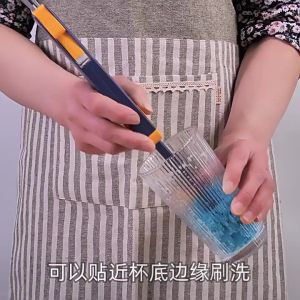 4In1 Bottle Brush Multipurpose Baby Cup Brush Retractable Milk Bottle Cleaning Brush Cleaner Water Cap Brush