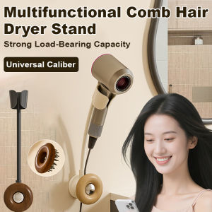 Bathroom Multifunctional Hair Dryer Bracket Shelf Organizer Punch-Free Toilet Wall Bracket Hair Dryer Comb Bracket Free Angle Adjustment