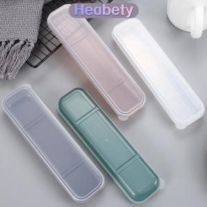 Heabety Du Lịch Ngoài Trời Tái Sử Dụng Bộ Đồ Ăn Hộp Trường Nhà Khe Cắm Thiết Kế Thực Tế Dao Kéo Trong Suốt Bìa Lưu Trữ Hộp