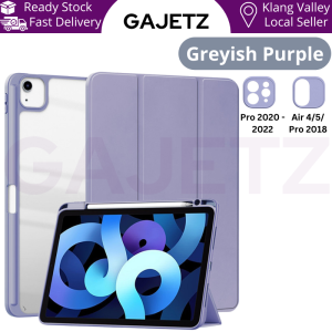 iPad Premium Smart Cover Acrylic Case with Pencil 2 Slot Support Wireless Charging Compatible with iPad Air 5 Case iPad 9th Generation Case iPad 10th iPad Air 4 iPad Mini 6 iPad Mini 4 iPad Mini 5 iPad Pro 11 iPad 8th Generation iPad 7th Generation