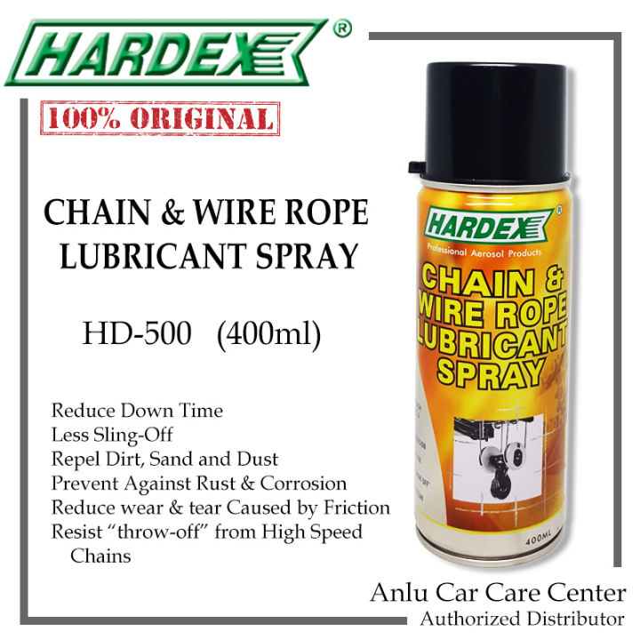 HARDEX Chain & Wire Rope Lubricant Spray 400ML (HD 500) Lazada PH