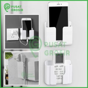 Holder Tempel Dinding Q1 Rak Charger Tembok Serbaguna Multifungsi Cocok untuk Tempat Hp Charger Remot tv Ac