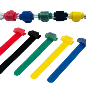 [HCM] Dây dán tự dính 2 mặt dây buộc gọn dây điện dây cáp có lỗ xỏ nhiều màu Cozy520