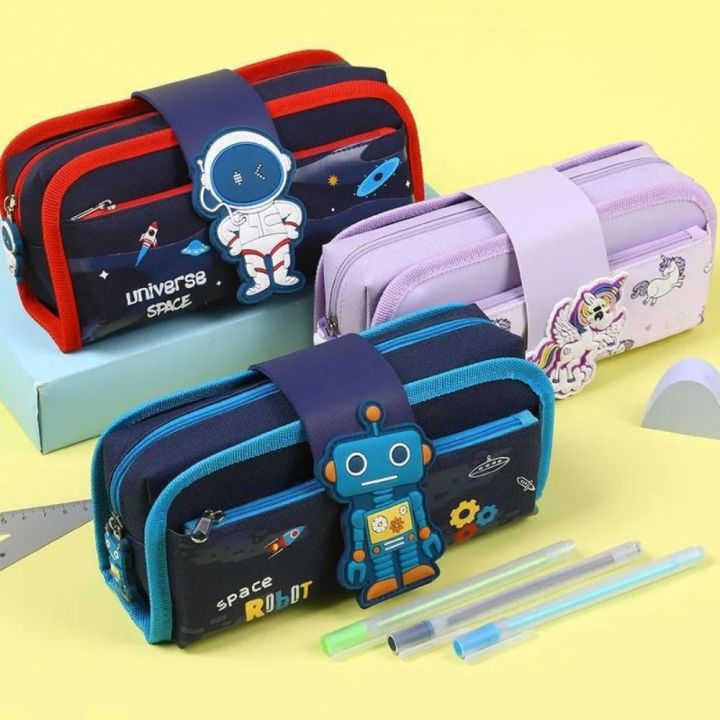 BWNTIX Three Layers Detachable Pencil Case Large-capacity Astronaut ...