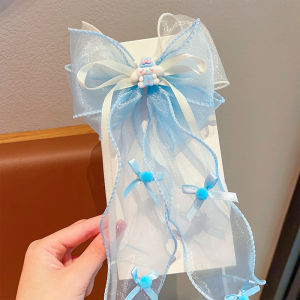 [Hàng sẵn có] Sanrio Phim Hoạt Hình Nơ kẹp tóc Cho Trẻ Em Hàn Quốc Kuromi Ribbon kẹp tóc Thời Trang Cô Gái Dễ Thương kẹp tóc thú mỏ vịt