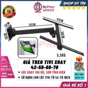 Giá Treo Tivi Xoay Đa Năng 42-70 Inch Tặng Ốc Vít Độ Bền Cao - Xoay 360 Độ Khung Treo Được Mọi Loại Tivi-H2Pro Audio