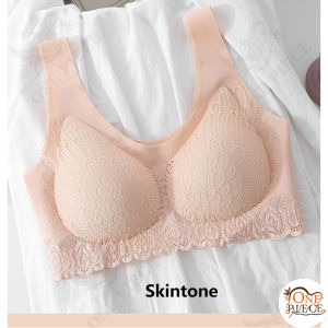 Thailand Latex Lace Seamless Bra Underwear Female Sports Shock-Proof Vest Wireless Push-up Thin Sleep Bra 401
