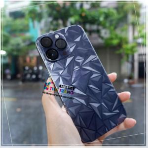 Dán skin mặt sau vân 4D kim cương IP14 14 Plus 14 Pro Max IP 13 13 Pro 13 Pro Max 13 Mini Chống bám vân tay siêu đẹp