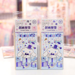 Notebook Menggores mewarnai ajaib - magic scratch painting warna warni sanrio karakter mini scratch note