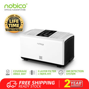 Nobico Air purifier For Home And RoomHigh-Efficiency Composite HEPA & Activated Charcoal Filter  Purification of PM2.5Prevent Pollen And Other AllergensDecomposes FormaldehydeAnionNegative Ionize With Aromatherapy[Lifetime free filter]
