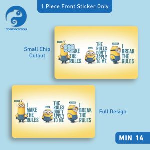 Mini ions - Sticker For ATM Bank Credit Debit Access ID Room Key Card Sticker Skin (High Quality & Waterproof) MIN
