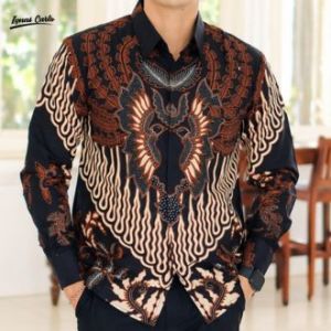 Kemeja Batik Pria Premium Lengan Panjang Katun Halus Full Furing Motif Astaguna Slim Fit Formal Kantor Kerja M-XXL
