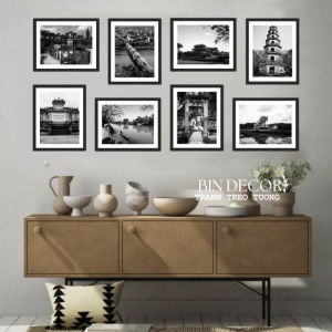 (HỎA TỐC) Khung ảnh treo tường huế xưa trang trí decor quán nhà hàng khách sạn