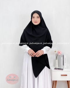 hijab segiempat hitam syari jetbblack 145x145