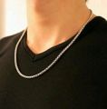 Kalung Titanium Pria Wanita Bahan Anti Karat Seumur Hidup. 