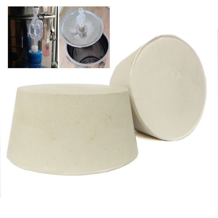 Solid Rubber Stopper, 30 Pcs White Solid Rubber Stopper Laboratory Rubber Plug Pipe Tank Bottle Push-in Sealing Plug Tapered Hole Bung, 000#-8# Sizes